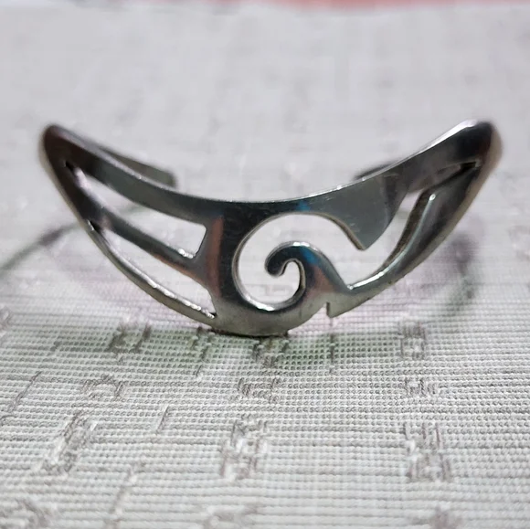 Sterling Silver Taxco Mexico SigneD JAB Openwork Cuff Bracelet Fine Jewe… - Picture 8 of 9
